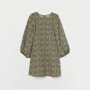 H&M Floral Balloon Sleeve Dress Small